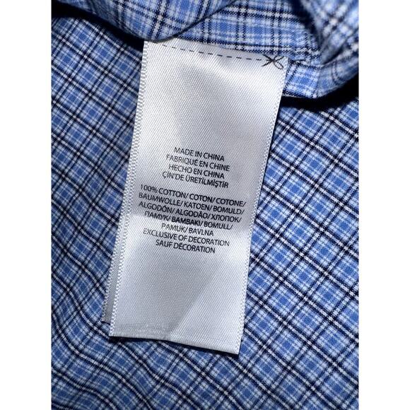 Ralph Lauren Mens XL Button Down Shirt Blue White Gingham Check Long Sleeve - Picture 7 of 9